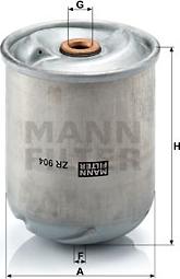 Mann-Filter ZR 904 x - ZR904x     MANN Фільтр масла autocars.com.ua