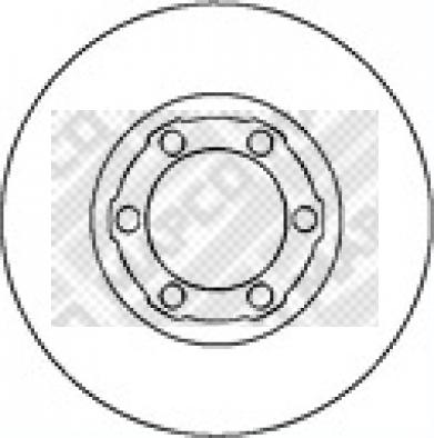 Mapco 15250 - Гальмівний диск autocars.com.ua