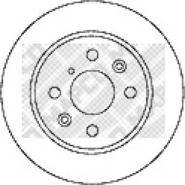 Mapco 15570 - Гальмівний диск autocars.com.ua