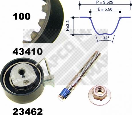 Mapco 23410 - Комплект ремня ГРМ avtokuzovplus.com.ua