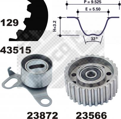 Mapco 23515 - Комплект ремня ГРМ avtokuzovplus.com.ua