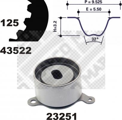 Mapco 23522 - Комплект ремня ГРМ avtokuzovplus.com.ua