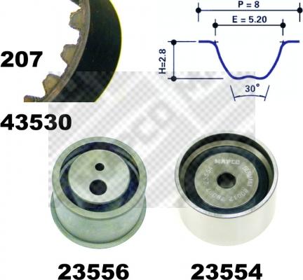 Mapco 23530 - Комплект ремня ГРМ avtokuzovplus.com.ua