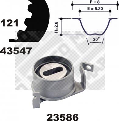 Mapco 23547 - Комплект ремня ГРМ avtokuzovplus.com.ua