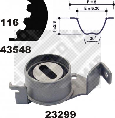 Mapco 23548 - Комплект ремня ГРМ avtokuzovplus.com.ua