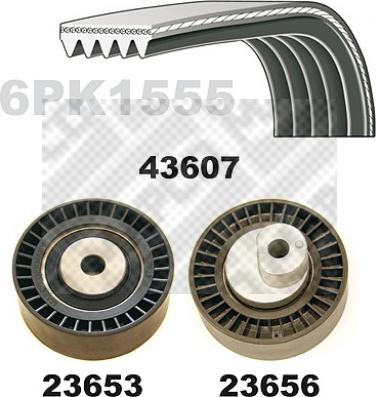 Mapco 23607 - Поликлиновый ременный комплект avtokuzovplus.com.ua