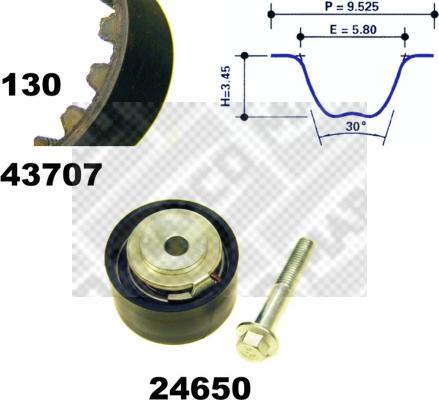 Mapco 23631 - Комплект ремня ГРМ avtokuzovplus.com.ua