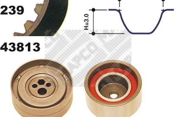 Mapco 23813 - Комплект ременя ГРМ autocars.com.ua