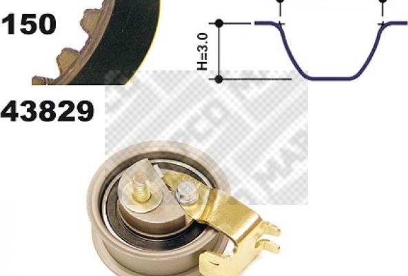 Mapco 23829 - Комплект ремня ГРМ autodnr.net