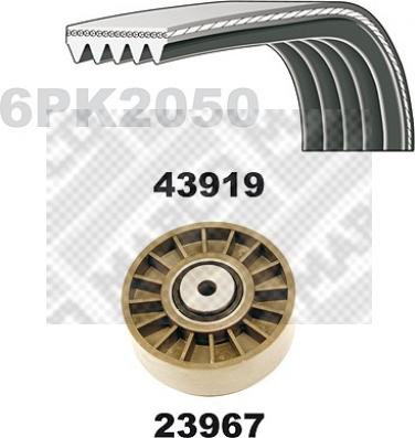 Mapco 23919 - Поликлиновий ремінний комплект autocars.com.ua