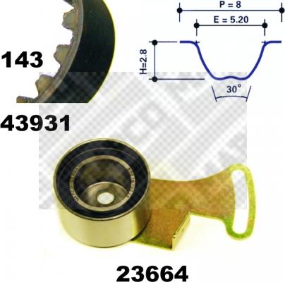 Mapco 23938 - Комплект ремня ГРМ autodnr.net