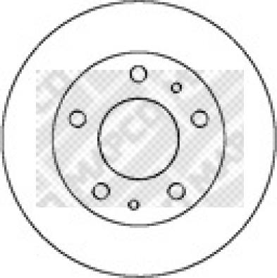 Mapco 25037 - Тормозной диск avtokuzovplus.com.ua