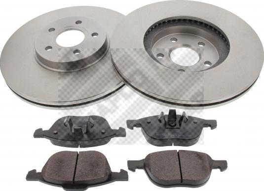 Mapco 47908 - Комплект гальм, дисковий гальмівний механізм autocars.com.ua