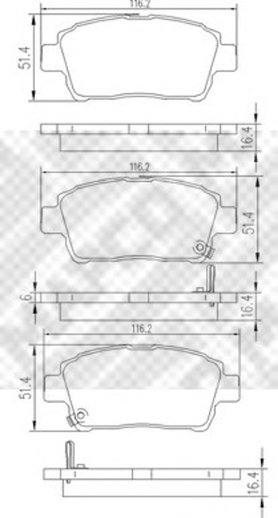 Mapco 6769 - Гальмівні колодки, дискові гальма autocars.com.ua