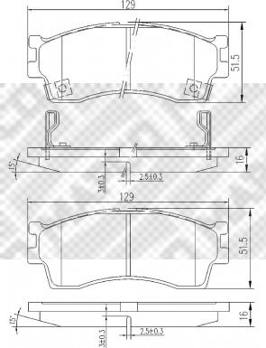 Mapco 6807 - Гальмівні колодки, дискові гальма autocars.com.ua