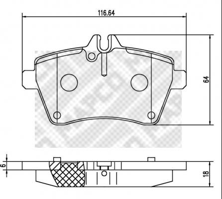 Mapco 6839 - Тормозные колодки, дисковые, комплект avtokuzovplus.com.ua