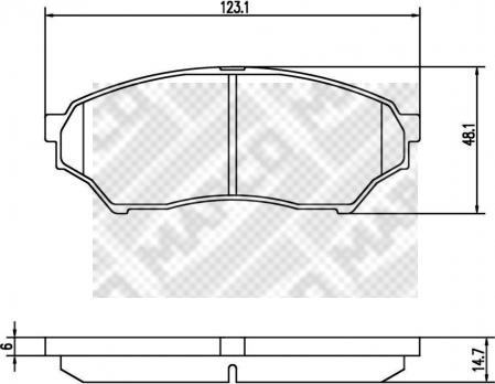 Mapco 6850 - Тормозные колодки, дисковые, комплект avtokuzovplus.com.ua