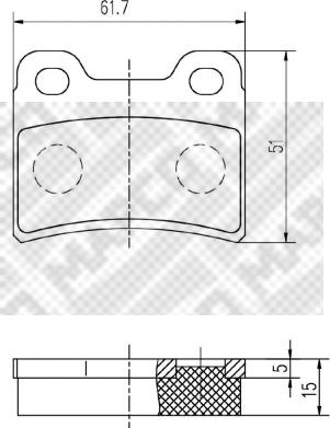 Mapco 6880 - Тормозные колодки, дисковые, комплект avtokuzovplus.com.ua