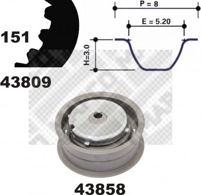 Mapco 73815 - Комплект ременя ГРМ autocars.com.ua