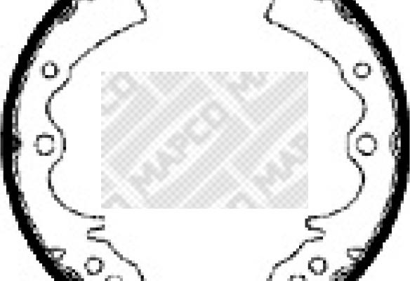 Mapco 8546 - Комплект гальм, барабанний механізм autocars.com.ua