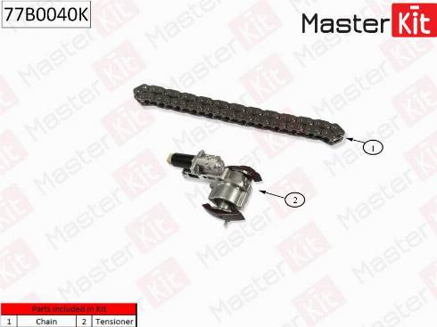 MasterKit 77B0040K - Комплект ланцюга приводу распредвала autocars.com.ua