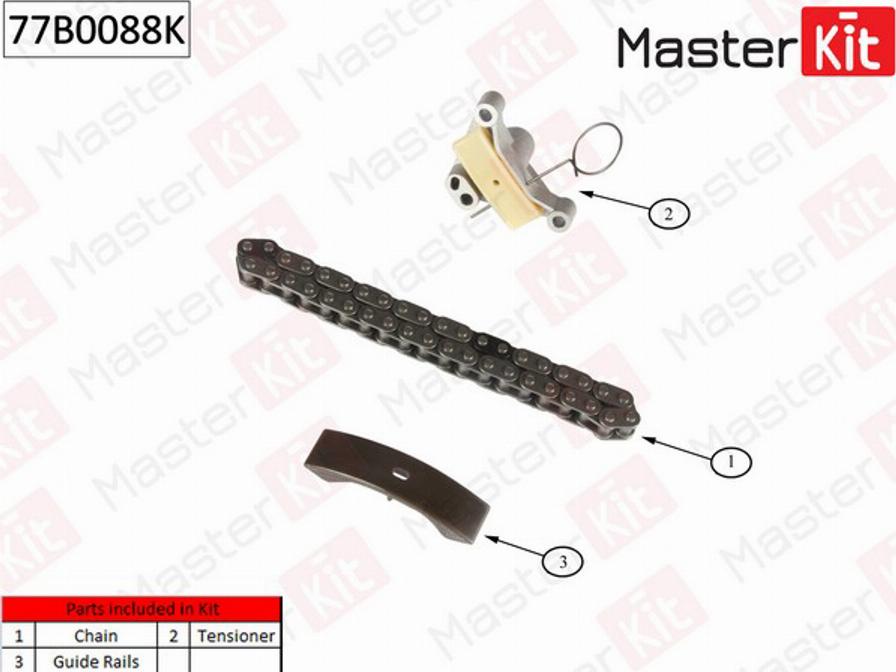 MasterKit 77B0088K - Комплект цепи привода распредвала autodnr.net