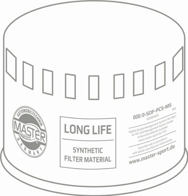 MASTER-SPORT 7375B-OFS-PCS-MS - Масляний фільтр autocars.com.ua