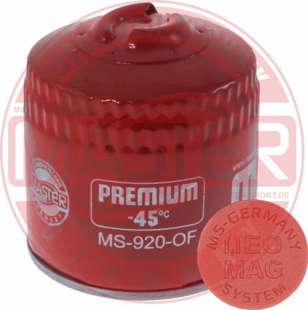 MASTER-SPORT 920-OFMG-PCS-MS - Масляний фільтр autocars.com.ua