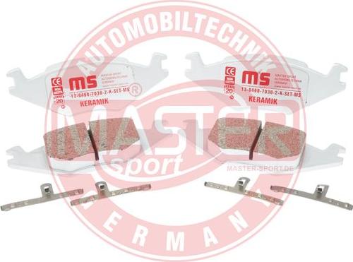 MASTER-SPORT 13046070302K-SET-MS - Гальмівні колодки, дискові гальма autocars.com.ua
