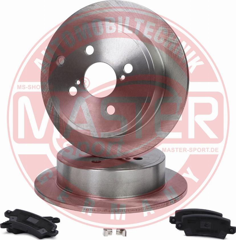 MASTER-SPORT 200901380 - Комплект гальм, дисковий гальмівний механізм autocars.com.ua
