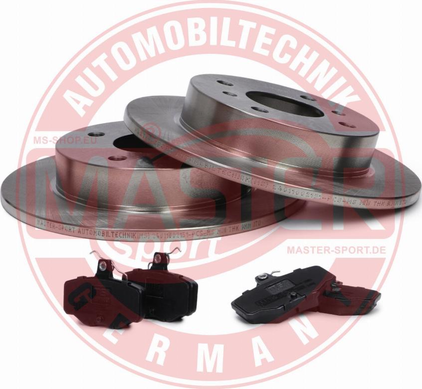MASTER-SPORT 201002151 - Комплект гальм, дисковий гальмівний механізм autocars.com.ua
