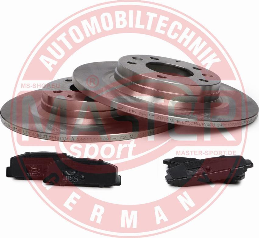 MASTER-SPORT 201003020 - Комплект гальм, дисковий гальмівний механізм autocars.com.ua