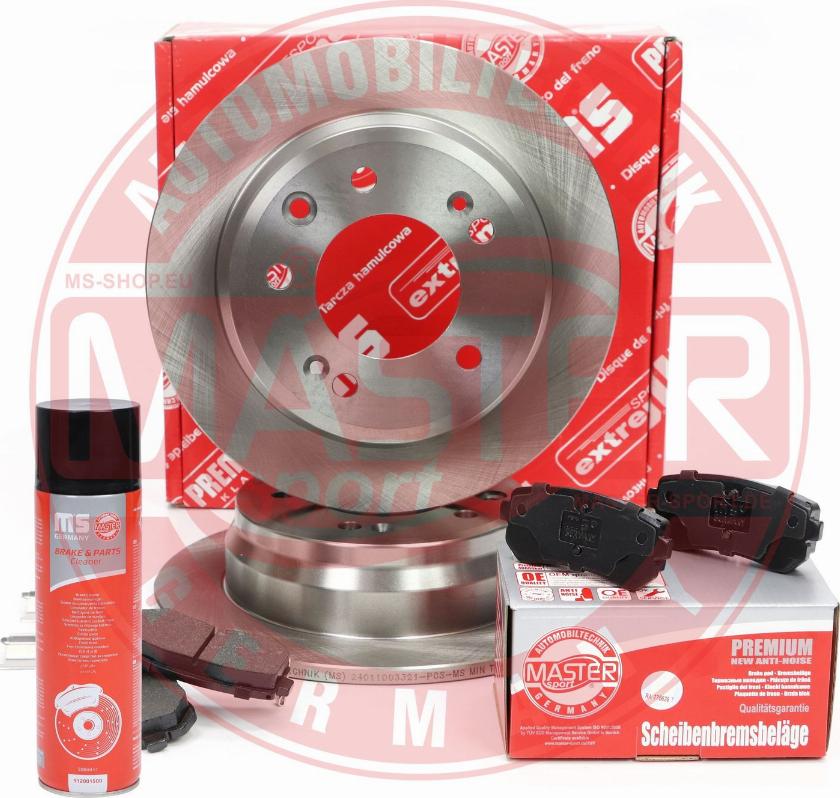 MASTER-SPORT 201003320P - Комплект гальм, дисковий гальмівний механізм autocars.com.ua