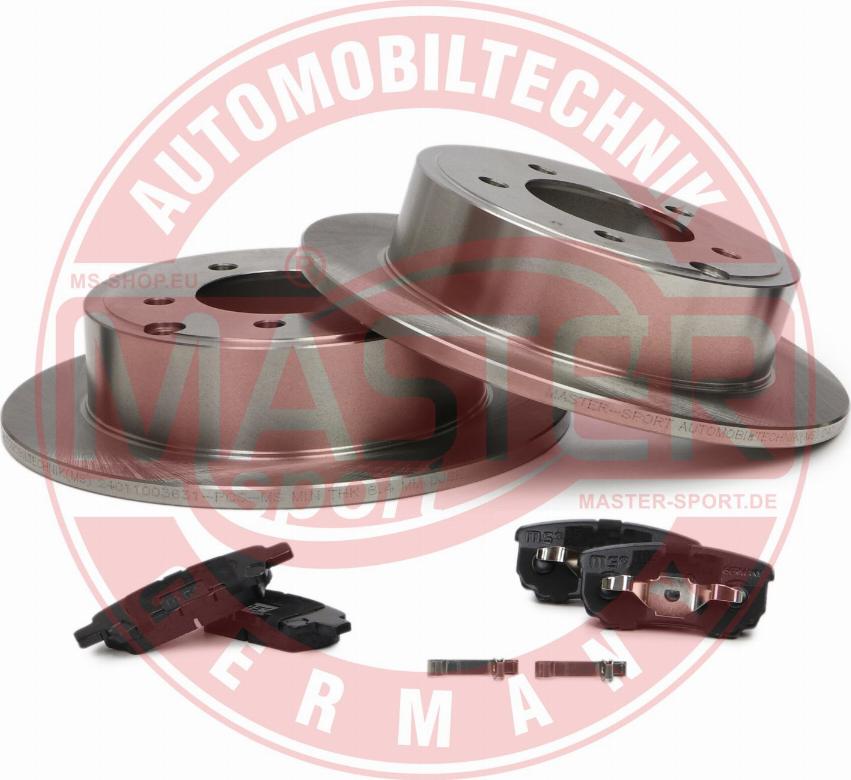 MASTER-SPORT 201003630 - Комплект гальм, дисковий гальмівний механізм autocars.com.ua