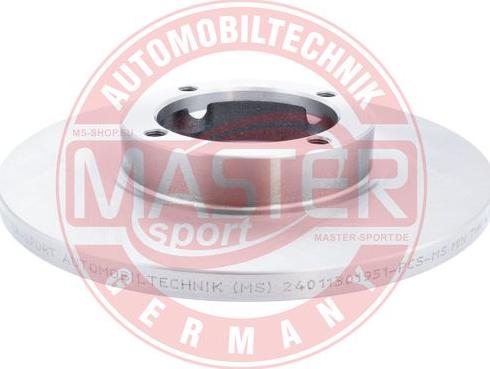 MASTER-SPORT 24011301951-PCS-MS - Гальмівний диск autocars.com.ua