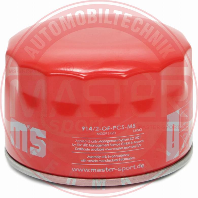 MASTER-SPORT 914/2-OF-PCS-MS - Масляний фільтр autocars.com.ua