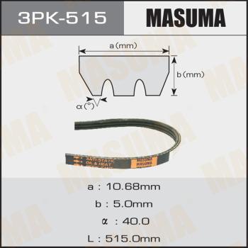 MASUMA 3PK515 - Поликлиновой ремінь autocars.com.ua