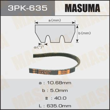 MASUMA 3PK-635 - Поликлиновой ремінь autocars.com.ua
