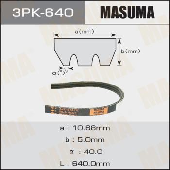 MASUMA 3PK-640 - Поликлиновой ремінь autocars.com.ua