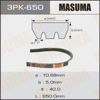 MASUMA 3PK-650 - Поликлиновой ремінь autocars.com.ua