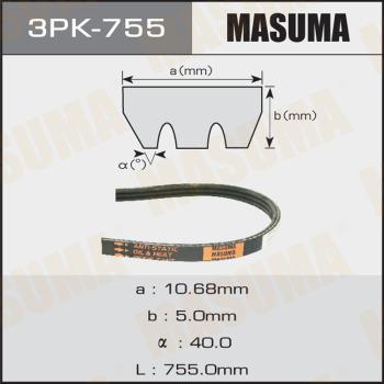 MASUMA 3PK-755 - Поликлиновой ремень avtokuzovplus.com.ua