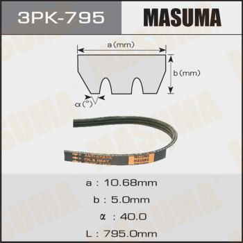 MASUMA 3PK795 - Поликлиновой ремень avtokuzovplus.com.ua