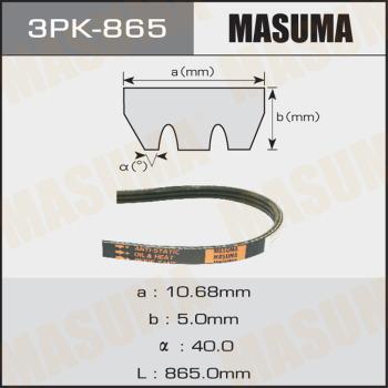 MASUMA 3PK865 - Поликлиновой ремінь autocars.com.ua