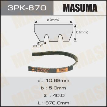 MASUMA 3PK-870 - Поликлиновой ремінь autocars.com.ua