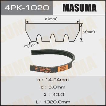 MASUMA 4PK-1020 - Поликлиновой ремень avtokuzovplus.com.ua