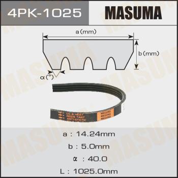 MASUMA 4PK-1025 - Поликлиновой ремінь autocars.com.ua