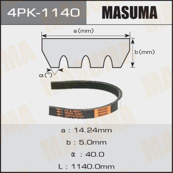 MASUMA 4PK-1140 - Поликлиновой ремінь autocars.com.ua