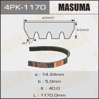 MASUMA 4PK-1170 - Поликлиновой ремінь autocars.com.ua