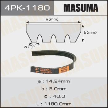 MASUMA 4PK-1180 - Поликлиновой ремінь autocars.com.ua