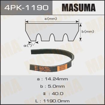 MASUMA 4PK1190 - Поликлиновой ремень avtokuzovplus.com.ua